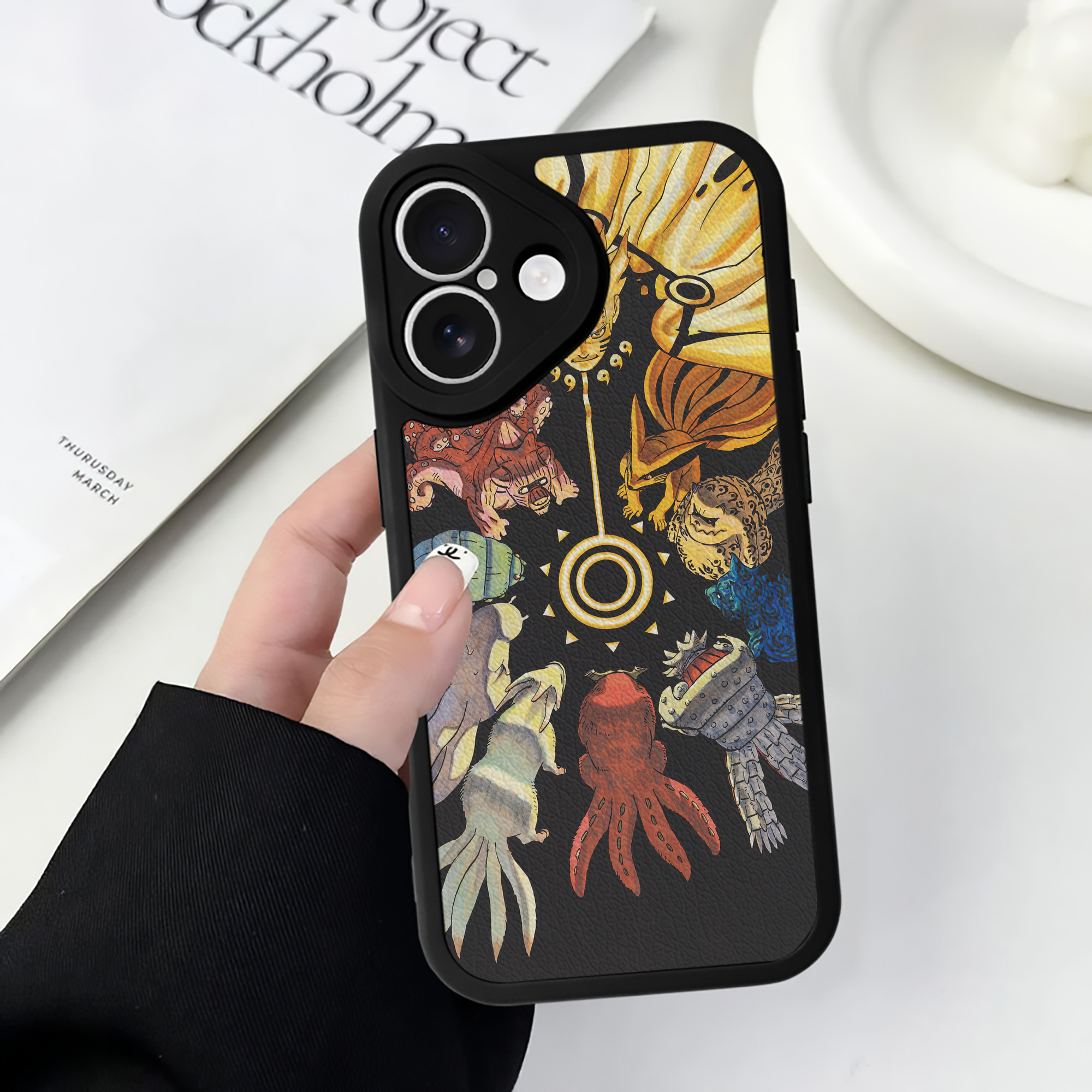（画像用） NARUTO -ナルト- NARUTO -ナルト- 疾風伝 【iPhone 16シリーズ対応】シリコンスマホケース（レザー調） 材質：シリコン